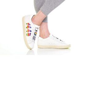 P448 John G W Pr White Women's Sneakers Sz EU42/US11-11.5